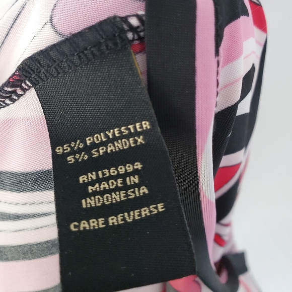 Milano Pink Print Long Sleeve Shift Dress - Picture 5 of 5